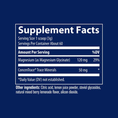 Trace Minerals - Magnesium Glycinate Powder, Druer - 180g