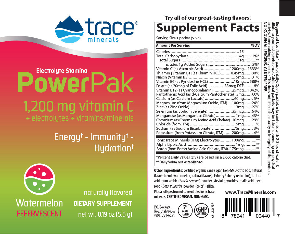 Trace Minerals Electrolyte Stamina Power Pak produktdetalj