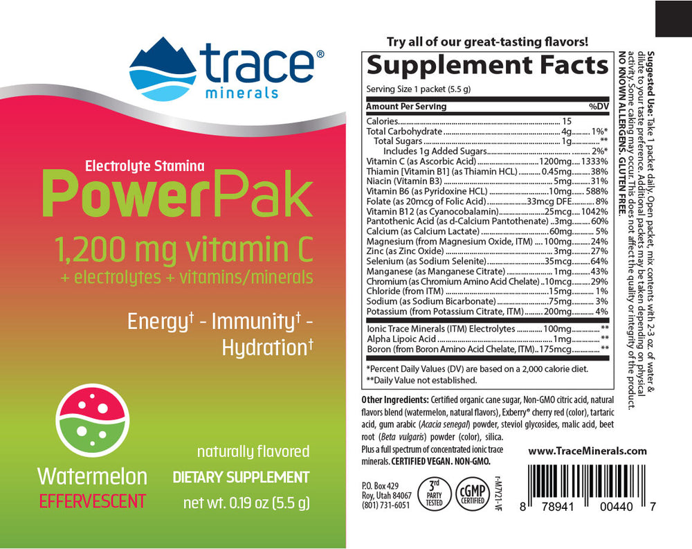 Trace Minerals Electrolyte Stamina Power Pak produktdetalj