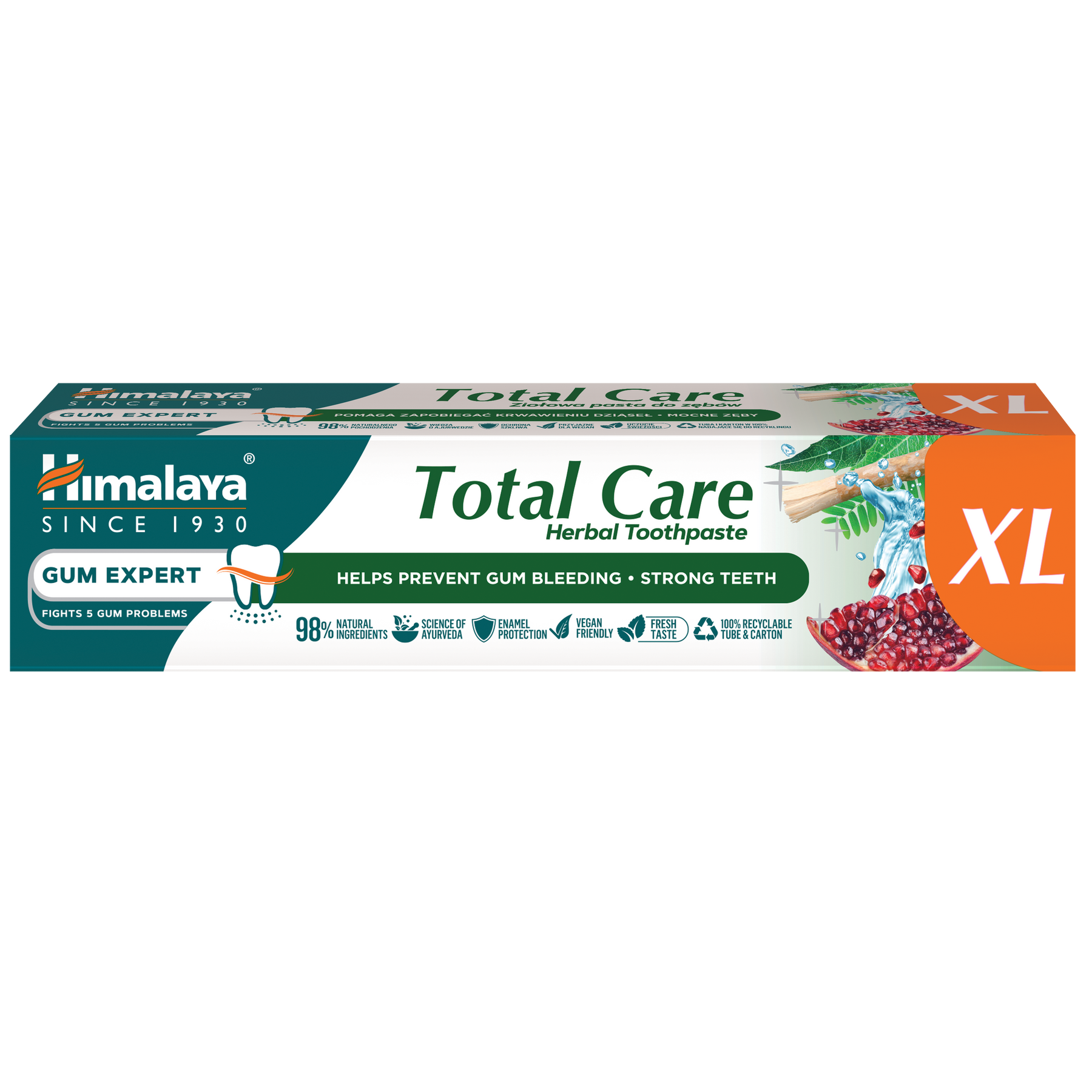 Himalaya Total Care Tandkräm baksida näringsfakta