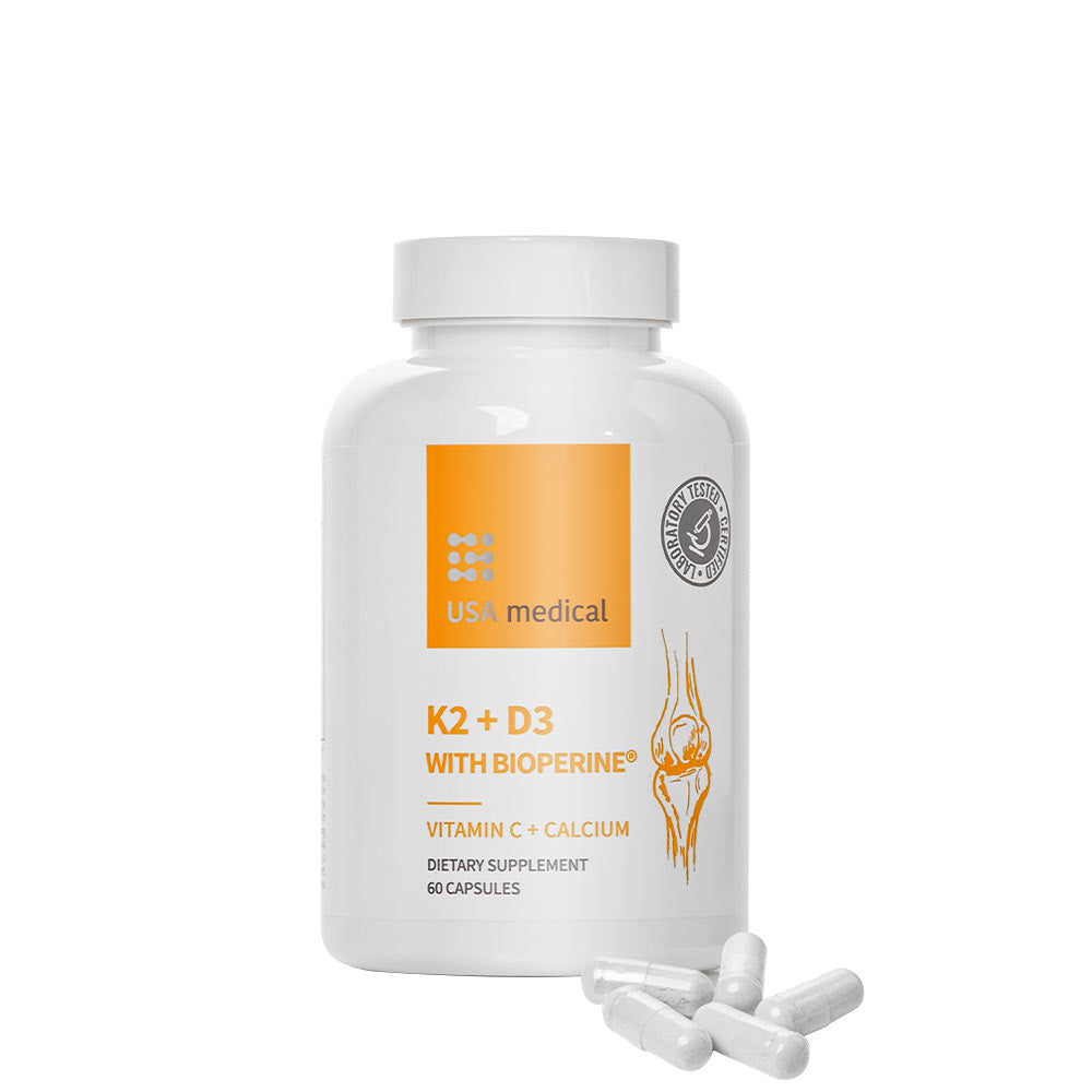 K2 + D3 With Bioperine baksida näringsfakta