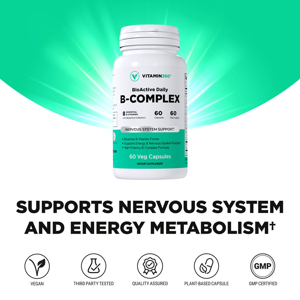 Vitamin360 BioActive Daily B-Complex ingredienser
