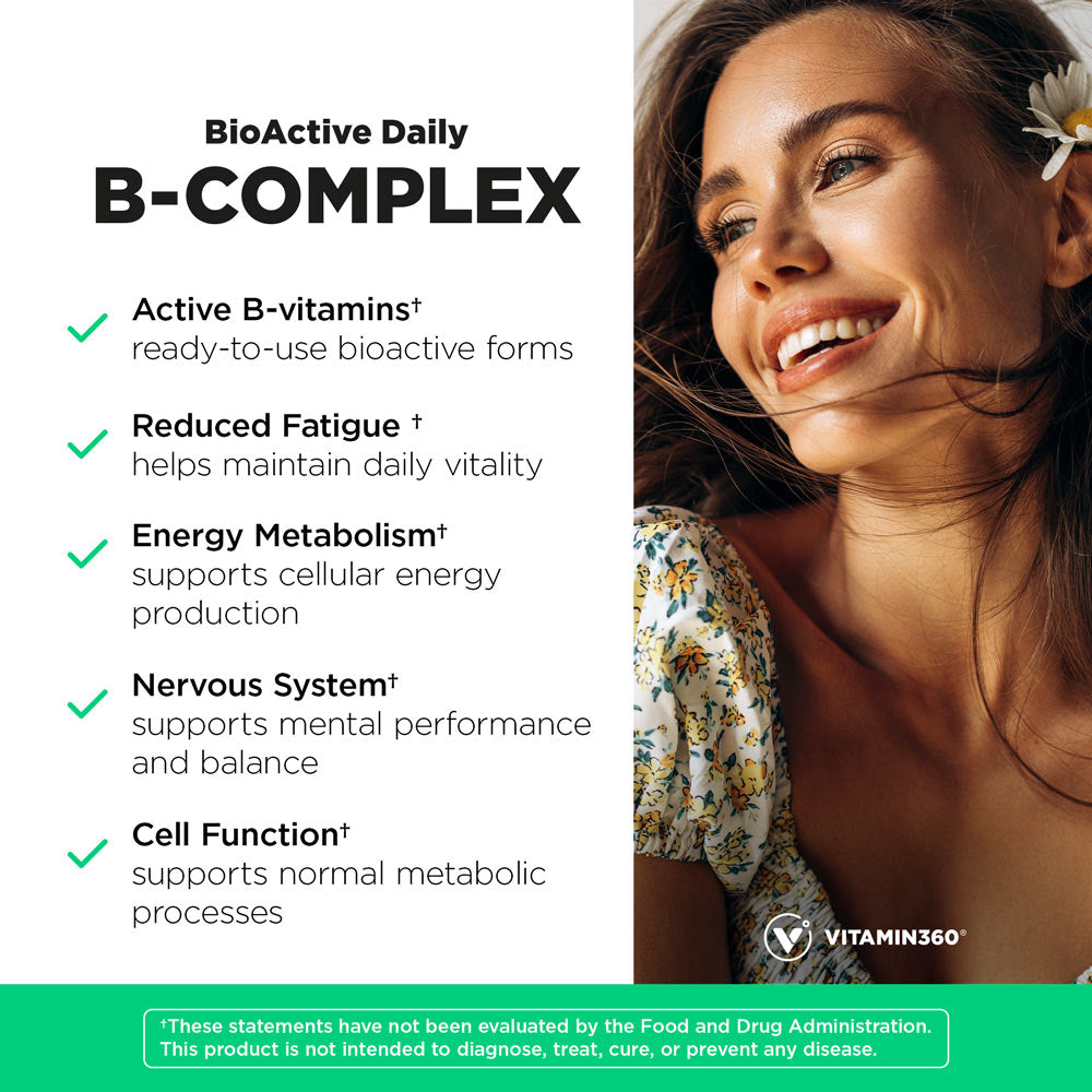 Vitamin360 BioActive Daily B-Complex näringsfakta