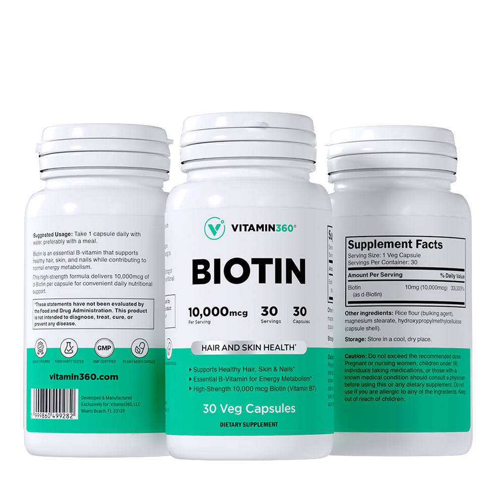 Vitamin360 Biotin öppen förpackning