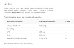 Ultra Omega-3 baksida med näringsinformation