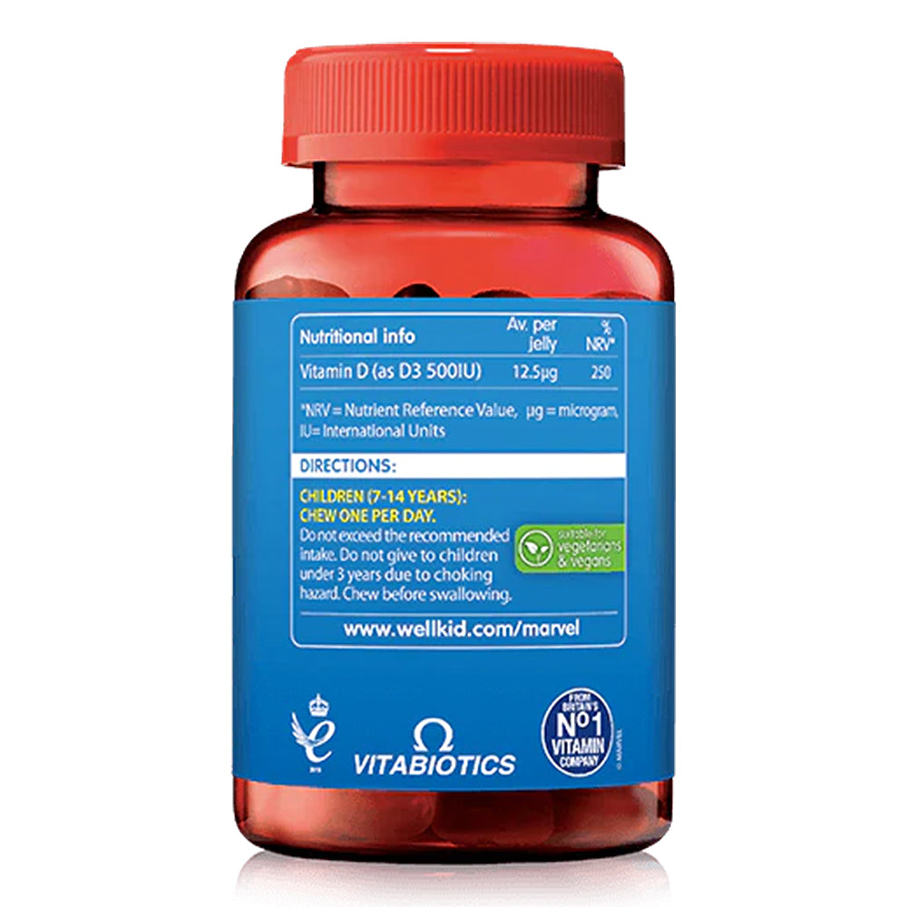 Vitabiotics - Wellkid Marvel Multivitaminer (Jordbær - 50 Gummier)