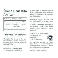 Vitamin A 10000IU – Retinol med MCT-olja framsida