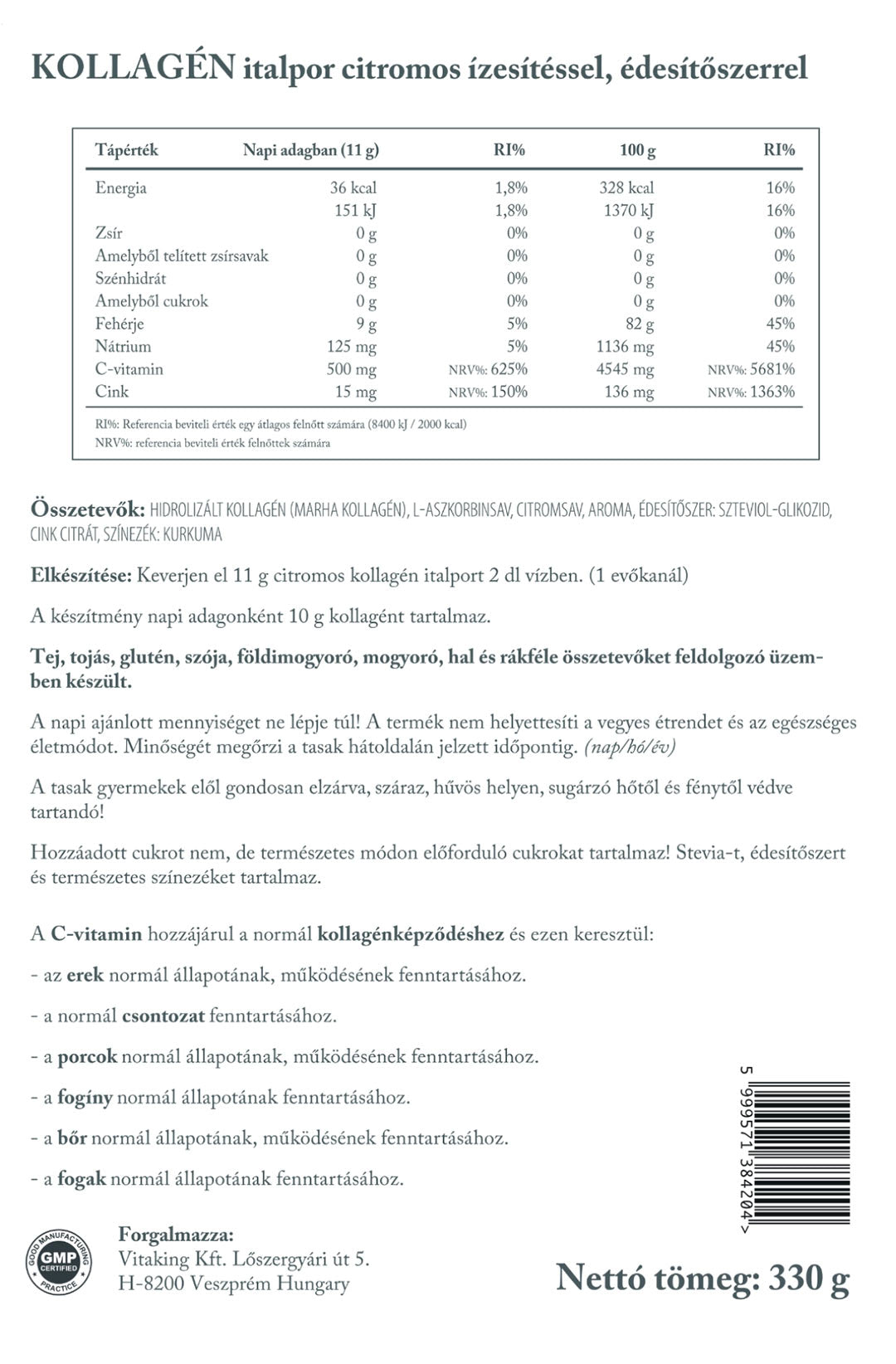 Vitaking - Collagen Drink Powder