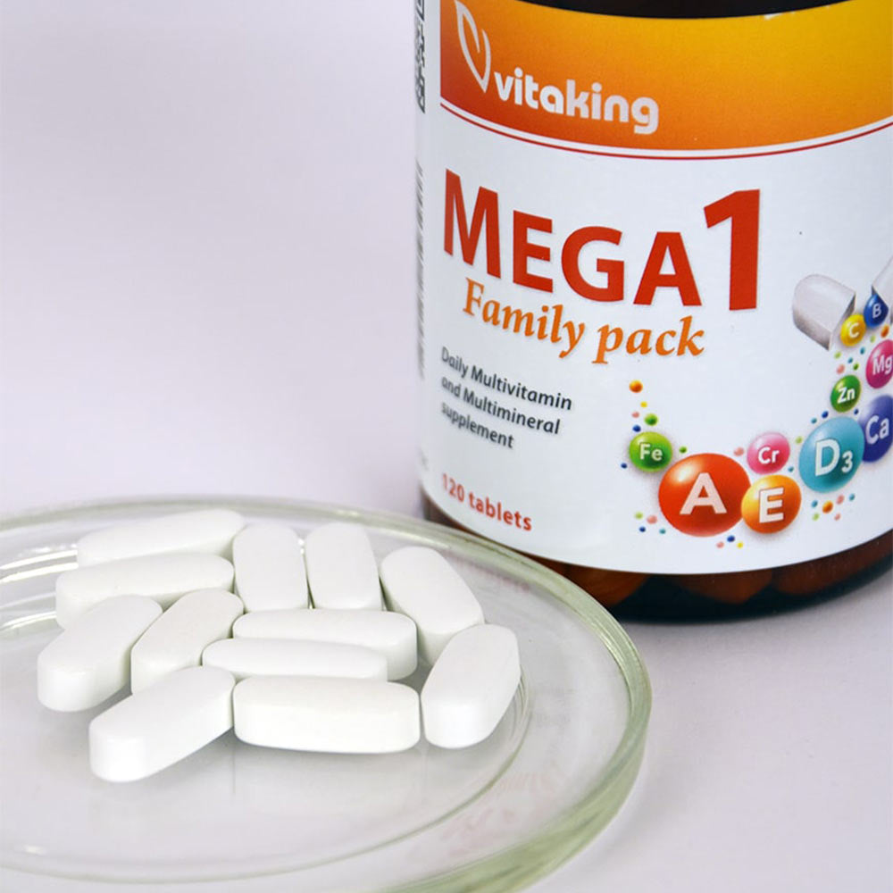 Vitaking - Mega-1 Monivitamiini - 120 Tablettia