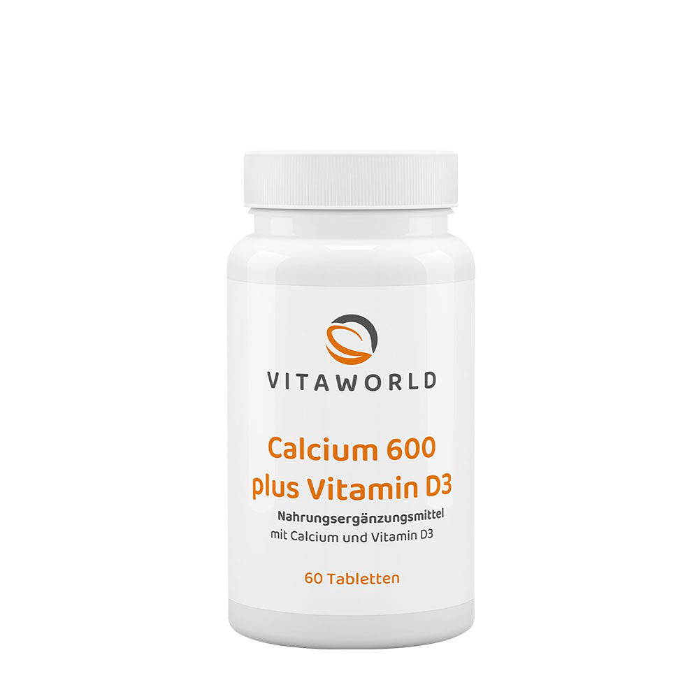 Vitaworld Calcium 600 Plus Vitamin D3 näringsfakta