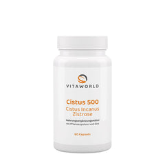 Vitaworld Cistus 500 Caps baksida med näringsinformation