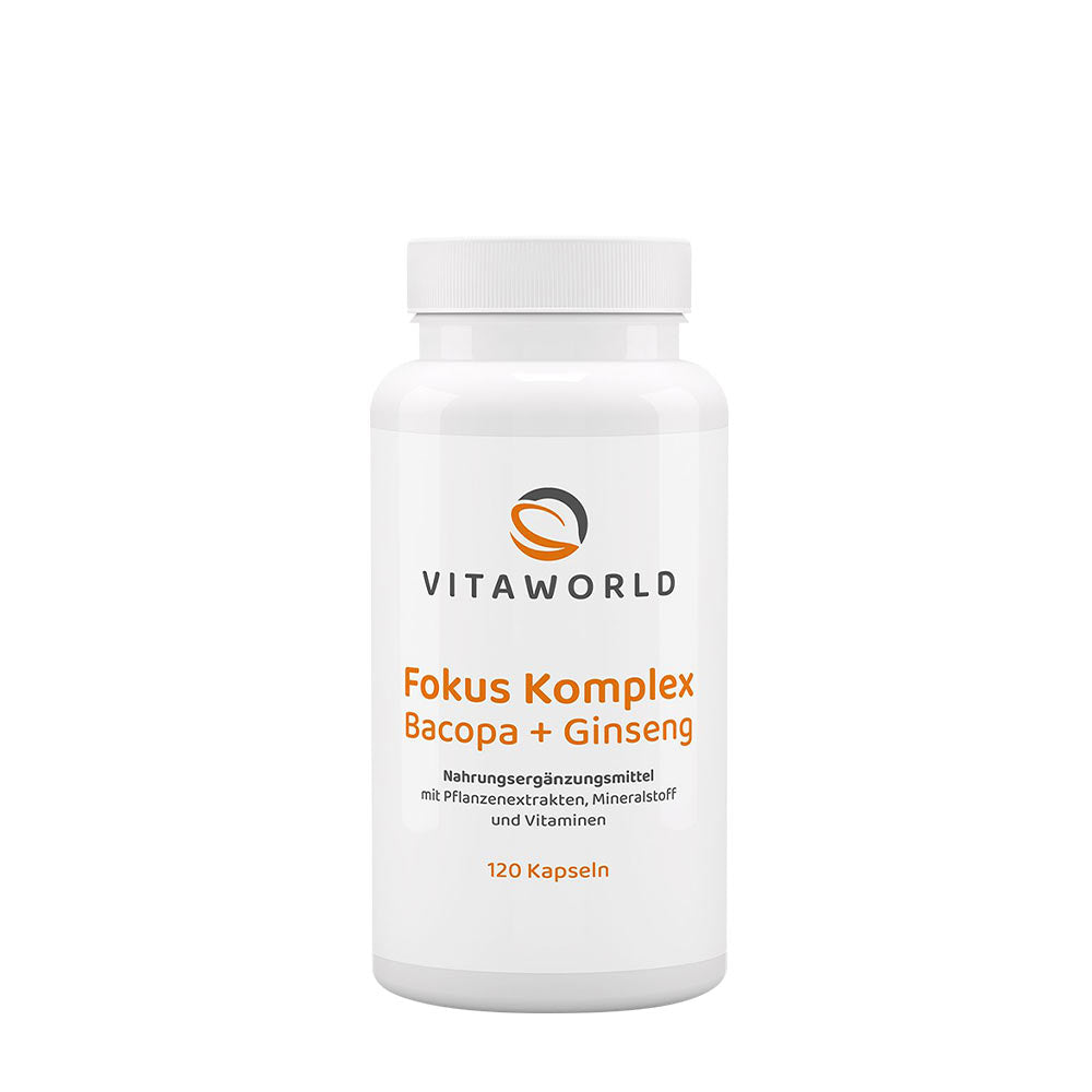 Vitaworld Focus Complex baksida näringsfakta