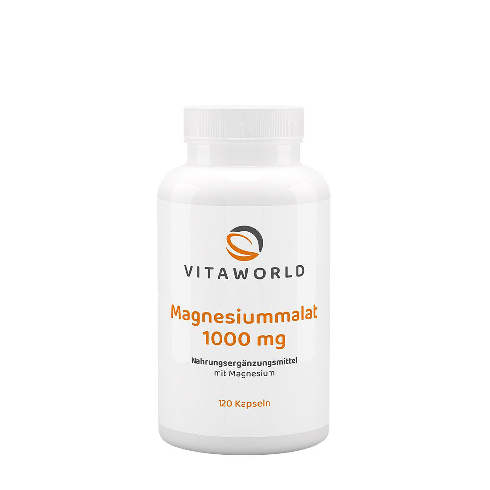 Vitaworld Magnesium Malate baksida näringsfakta
