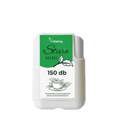 Vitaking Stevia Mini sweetener capsules packaging, offering 150 health-focused stevia tablets.