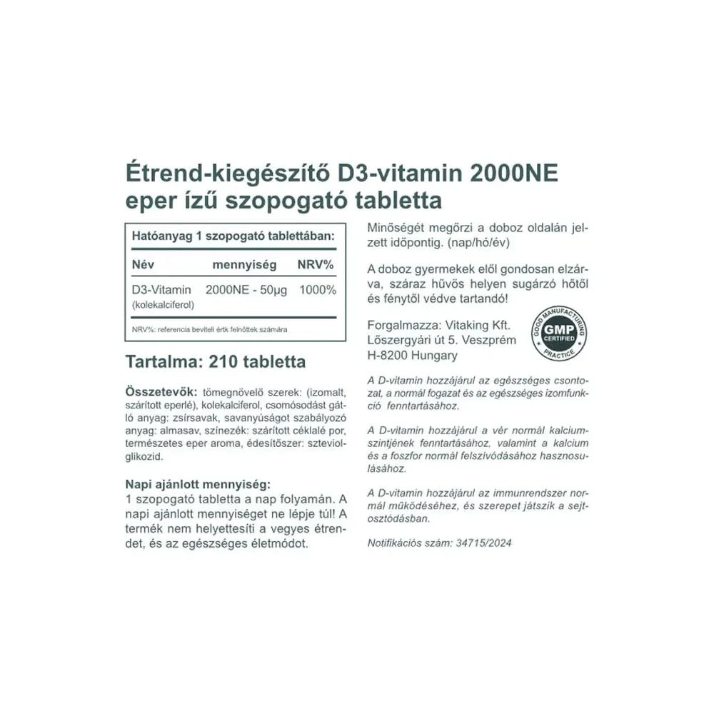 Vitaking - Strawberry - 210 Lozenges