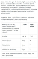 Vitamin C 1000 – 250 tabletter framsida
