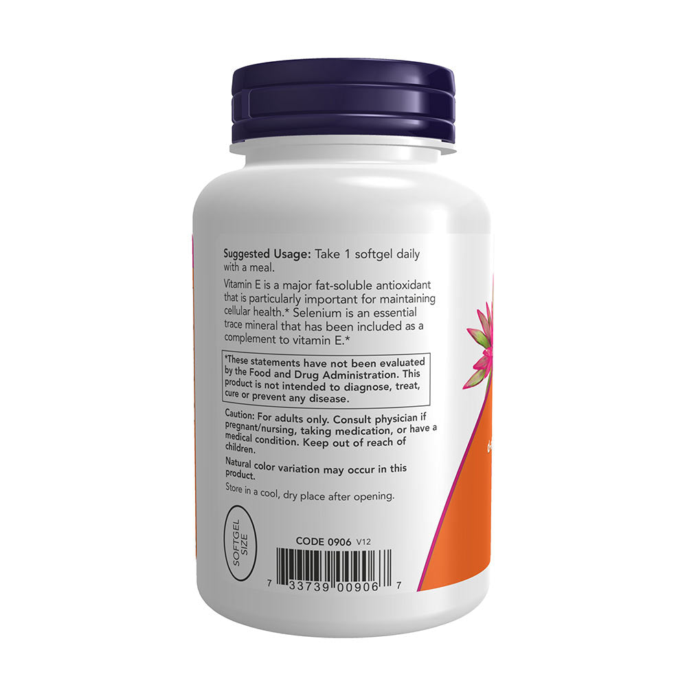 NOW Foods - Vitamin E-400 - 100 Sgels (KORT DATUM 2026-08-30)
