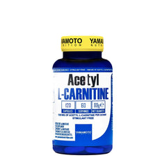 Yamamoto Nutrition Acetyl L-Carnitine 1000 mg supplement bottle with 120 capsules for energy and focus.