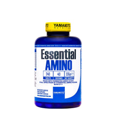 Yamamoto Nutrition Essential AMINO supplement bottle with 240 tablets, containing essential amino acids.