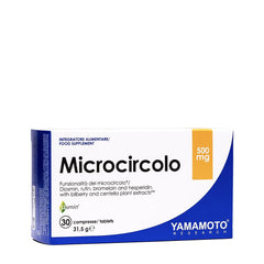 Yamamoto Nutrition Microcircolo New Formula supplement box, promoting microcirculation and reducing inflammation.