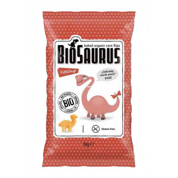 BIOSAURUS - Paistetut Luomu Maissisnacksit