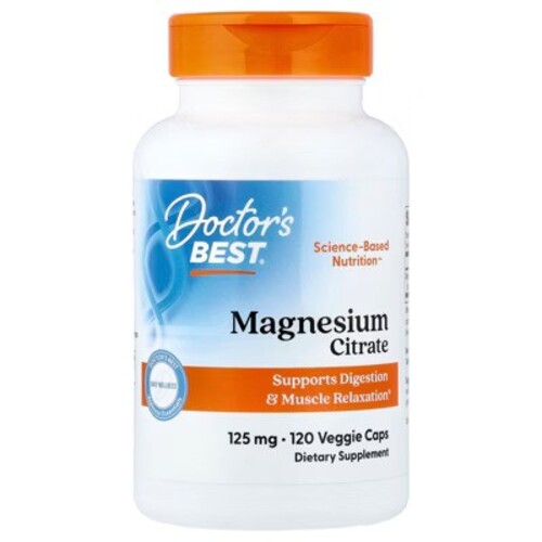 Doctor's Best - Magnesium Citrat, 125mg - 120 vcaps