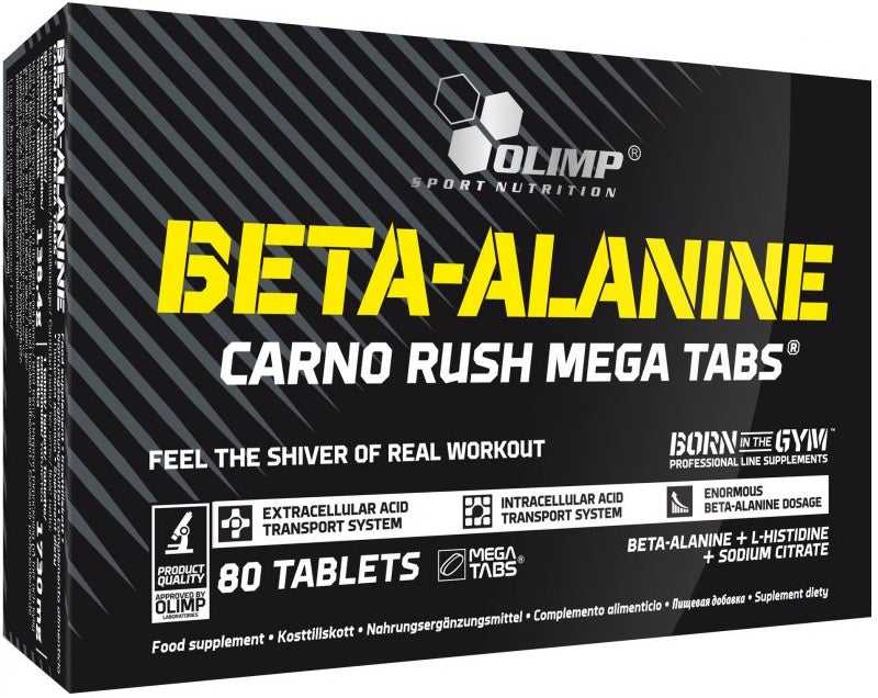 Beta Alanine Carno Rush Mega Tabs baksida näringsinformation