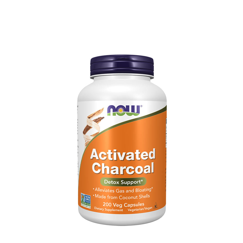 Now Foods - Activated Charcoal - 200 Vcaps