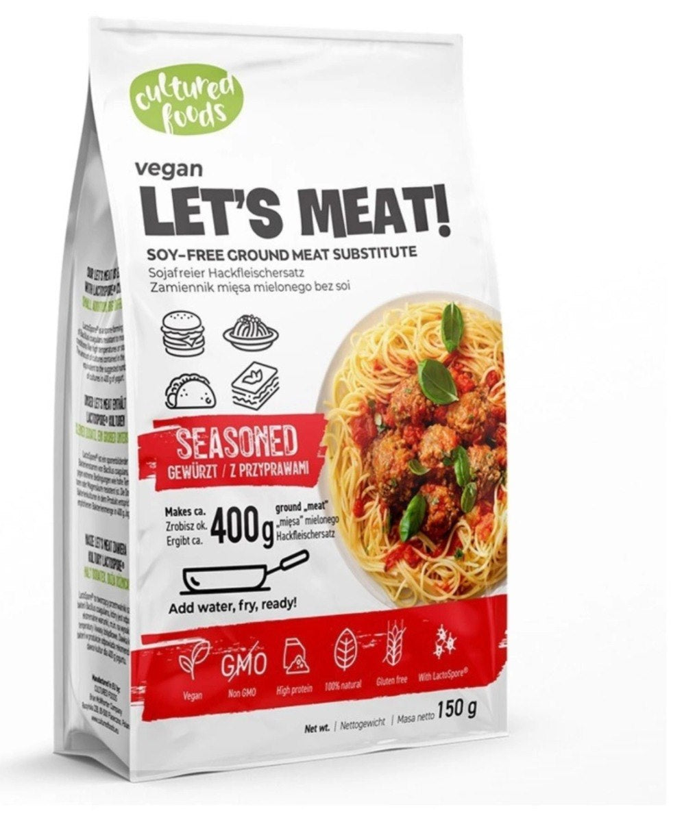 Cultured Foods - Let's Meat! Soy-Free Ground Meat Substitute