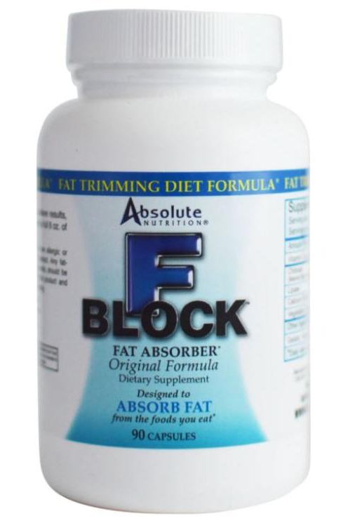 Absolute Nutrition FBlock 90 capsules fat absorber dietary supplement for weight loss