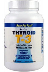 Absolute Nutrition Thyroid T3 bottle, dietary supplement for boosting metabolism and fat burning, 60 capsules.