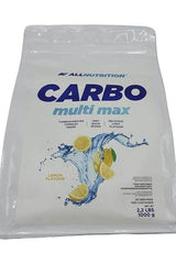Allnutrition Carbo Multi Max packaging featuring lemon flavor and energizing carbohydrate blend.