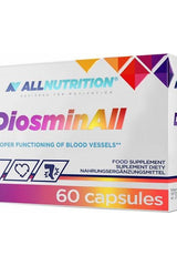 Allnutrition - DiosminAll supplement box with 60 capsules for improved circulation and blood vessel health.