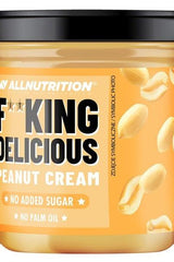 Allnutrition Fitking Delicious Peanut Cream jar with no added sugar and no palm oil.
