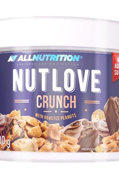 Allnutrition Nutlove Crunch with Roasted Peanuts in a 300g container, a delicious and nutritious snack option.