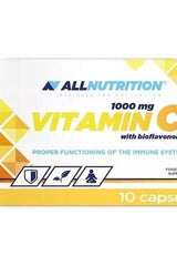 Allnutrition Vitamin C with Bioflavonoids 1000 mg, supports immune system and energy metabolism, 10 capsules.
