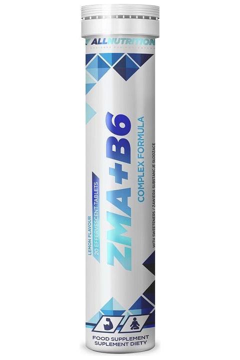 Allnutrition ZMA + B6 dietary supplement tube optimizing muscle function and recovery.