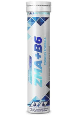Allnutrition ZMA + B6 dietary supplement tube optimizing muscle function and recovery.