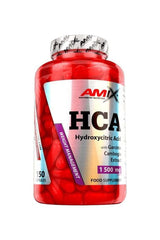 Amix HCA Hydroxycitric Acid 150 capsules bottle for weight management and fat metabolism support.