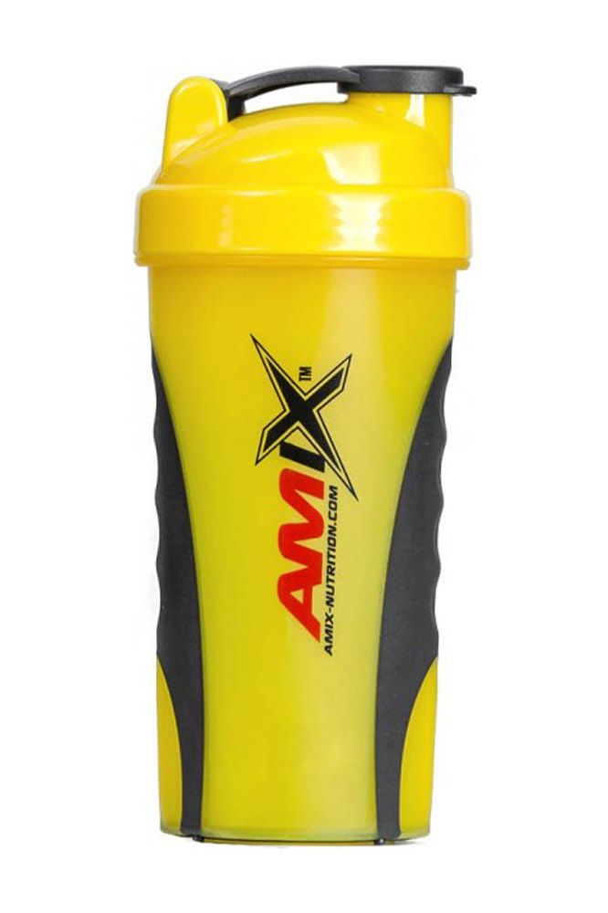 Amix Shaker Excellent in yellow with ergonomic design for easy mixing of protein and supplements.