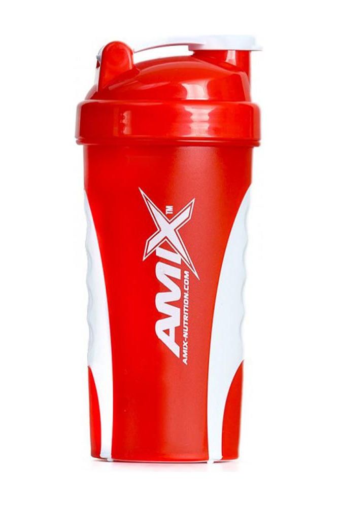 Amix - Shaker Excellent in red and white, designed for efficient mixing of protein and supplements, perfect for gym and travel.