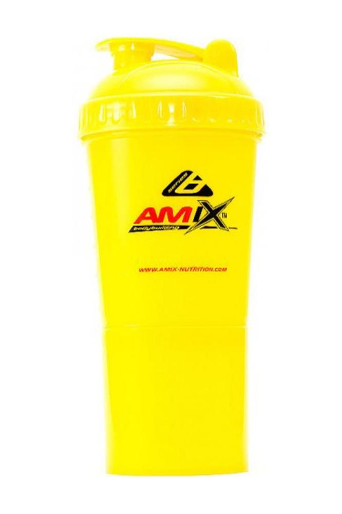 Amix Shaker Monster Bottle in yellow, durable and practical for mixing protein shakes and beverages.