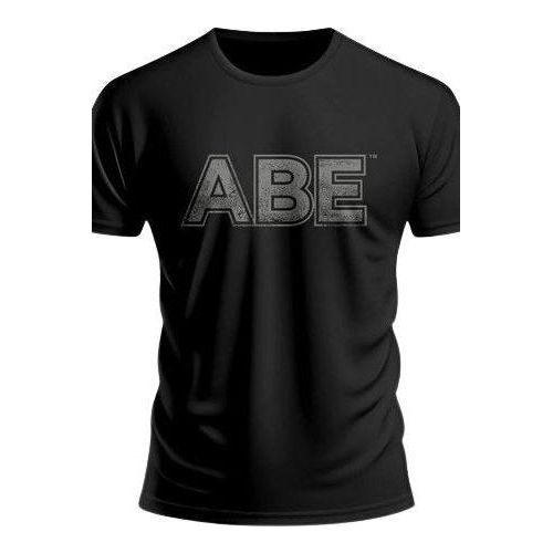 Black ABE Gym T-shirt showcasing stylish design and high-quality, breathable material for optimal comfort.