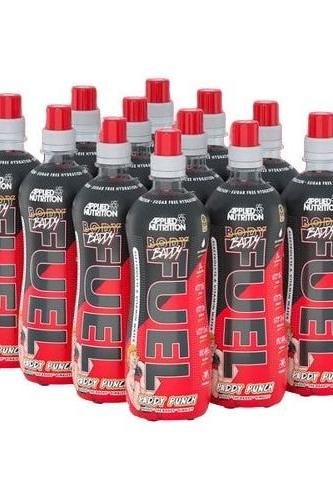 Pack of Applied Nutrition Bodyfuel Hydration & Vitamin Water bottles in vibrant red and black packaging.