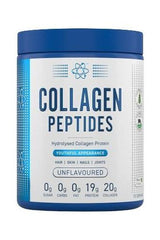 Applied Nutrition Collagen Peptides powder, unflavoured, supports youthful skin, hair, nails, and joint health.