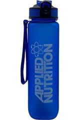 Applied Nutrition blue lifestyle water bottle, 1000 ml, featuring a silicone spout and carrying handle.