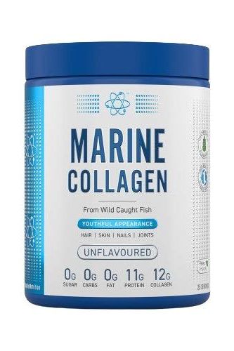 Applied Nutrition Marine Collagen powder rehydrates skin for youthful appearance, from wild caught fish, unflavoured.