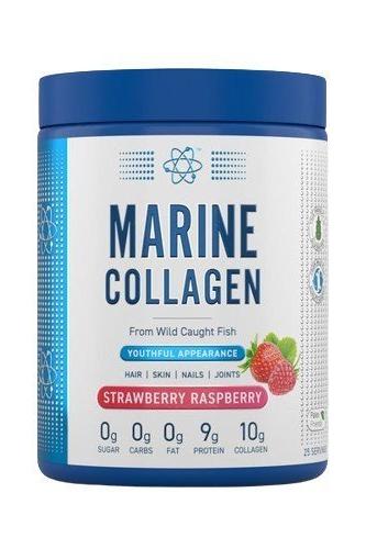 Applied Nutrition Marine Collagen supplement in Strawberry Raspberry flavor for youthful appearance and healthy skin.