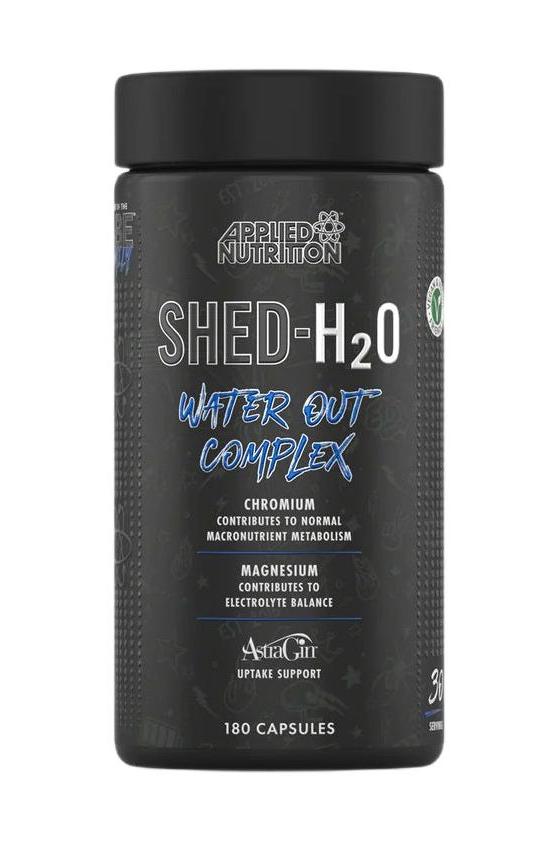 Applied Nutrition Shed H2O Water Out Complex - 180 caps for water retention and metabolism support.