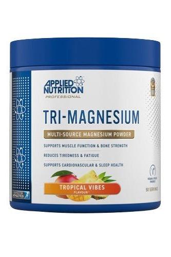 Tri-Magnesium powder from Applied Nutrition, supports muscle function, sleep health, and energy levels.
